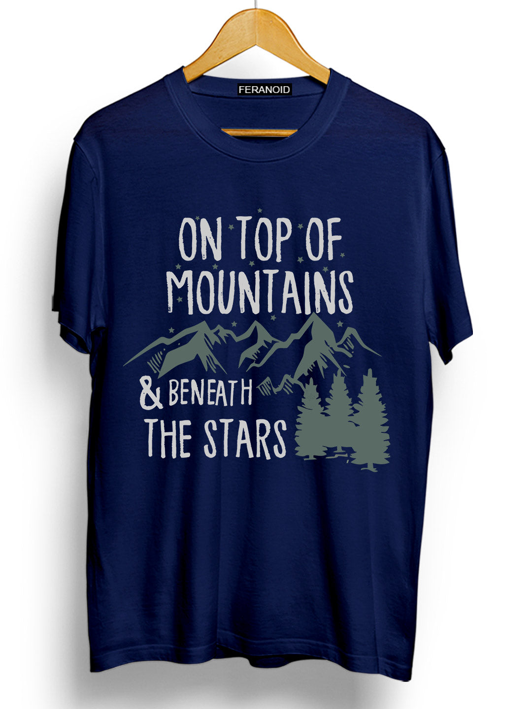 On Top Of The Mountains Blue T-Shirt