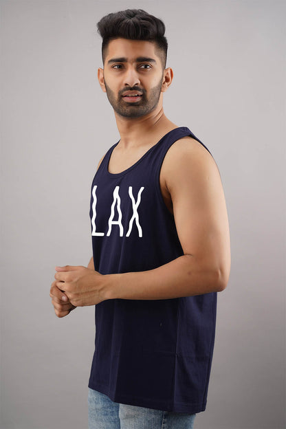 Relax Black Sleeveless T-Shirt