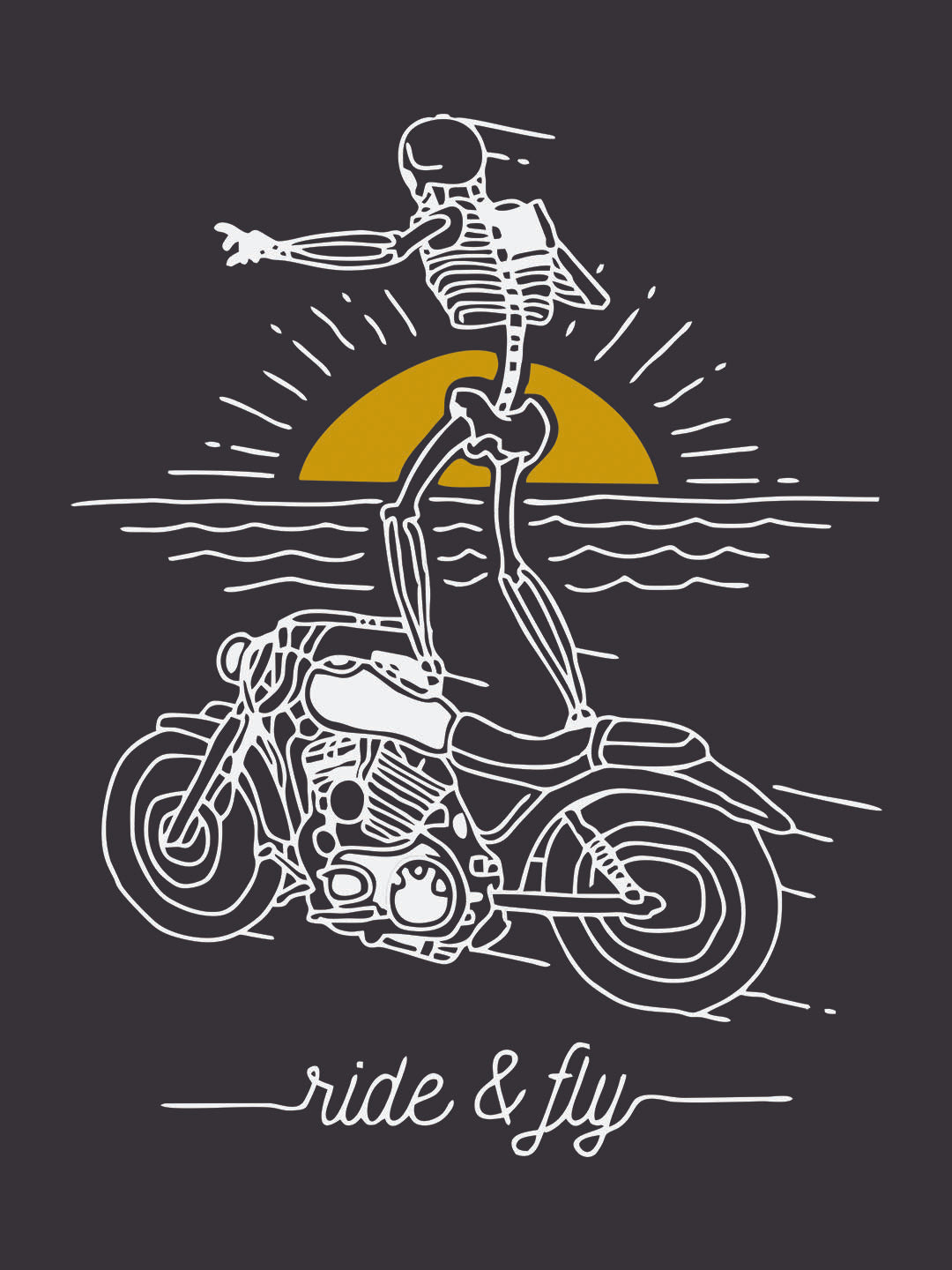 Ride And Fly Black T-Shirt