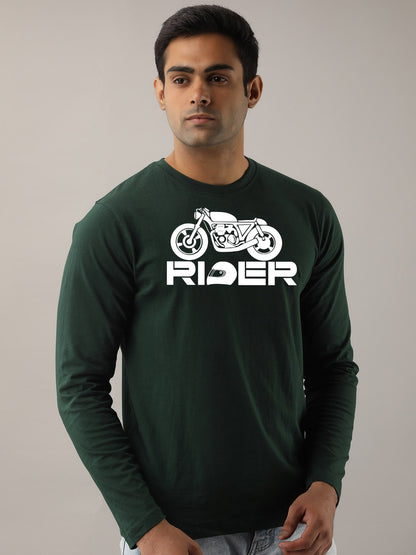 Rider Maroon Full Sleeves T-Shirt