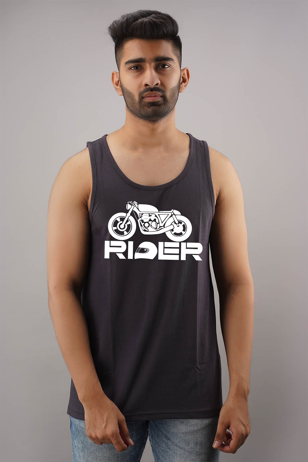 Rider Grey Sleeveless T-Shirt