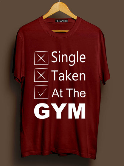 SINGLE TAKEN AT THE GYM MAROON T-SHIRT