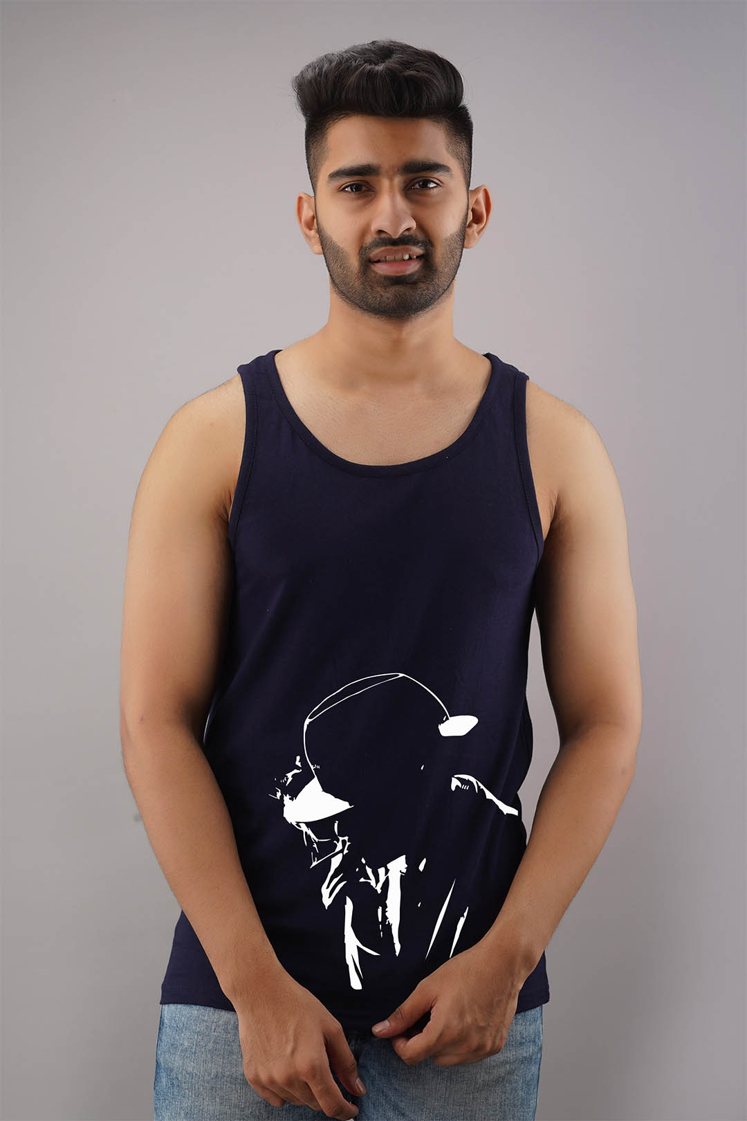 Smoke Man Black Sleeveless T-Shirt