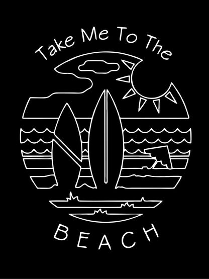 Take Me To The Beach Black T-Shirt