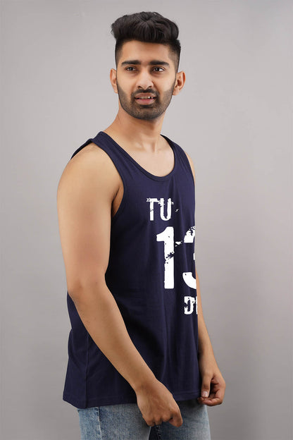 Tu Tera Dekh Black Sleeveless T-Shirt