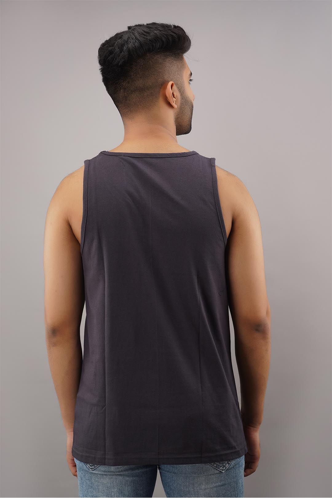 Tu Tera Dekh Black Sleeveless T-Shirt