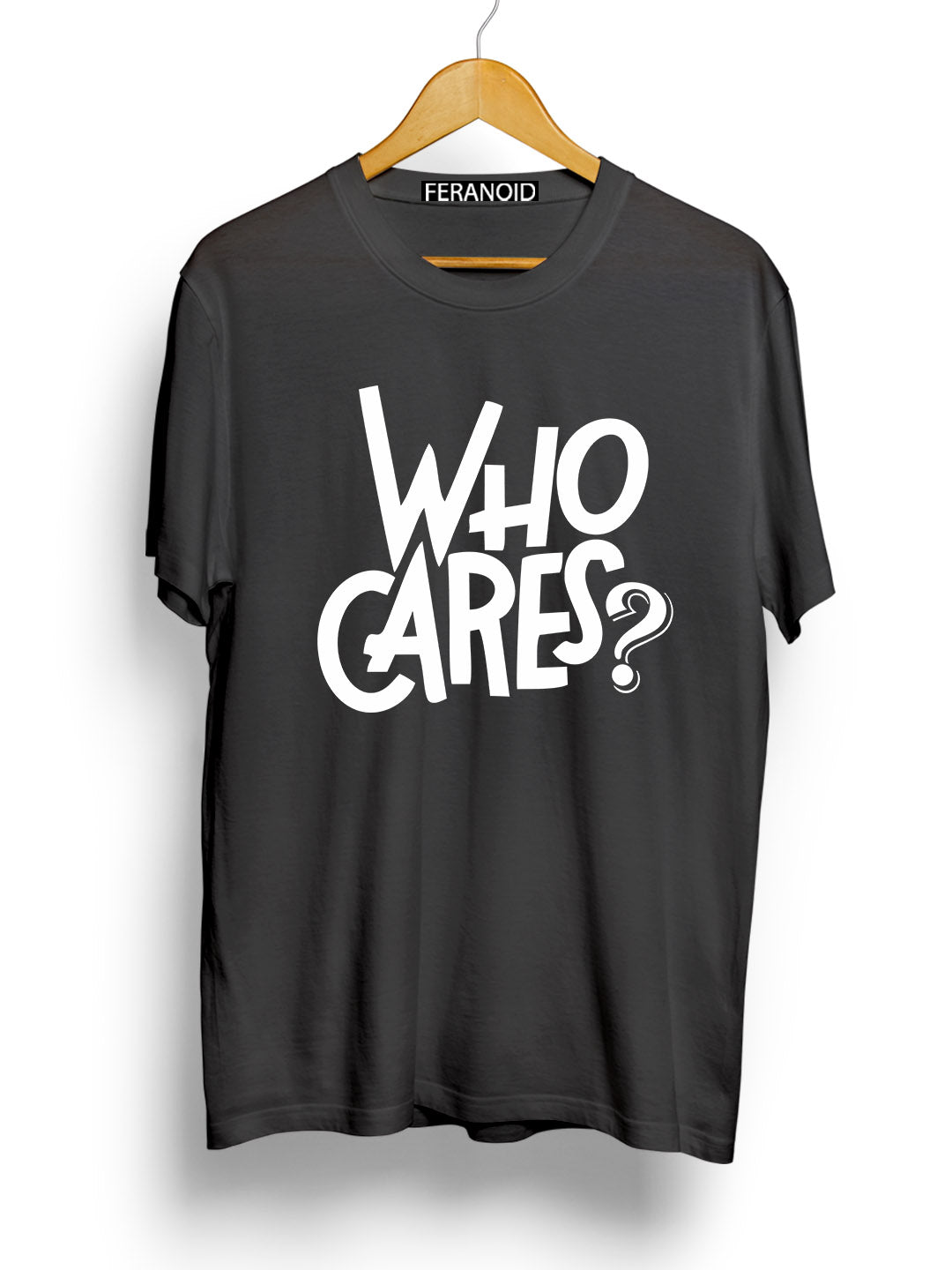 Who Cares Black T-Shirt