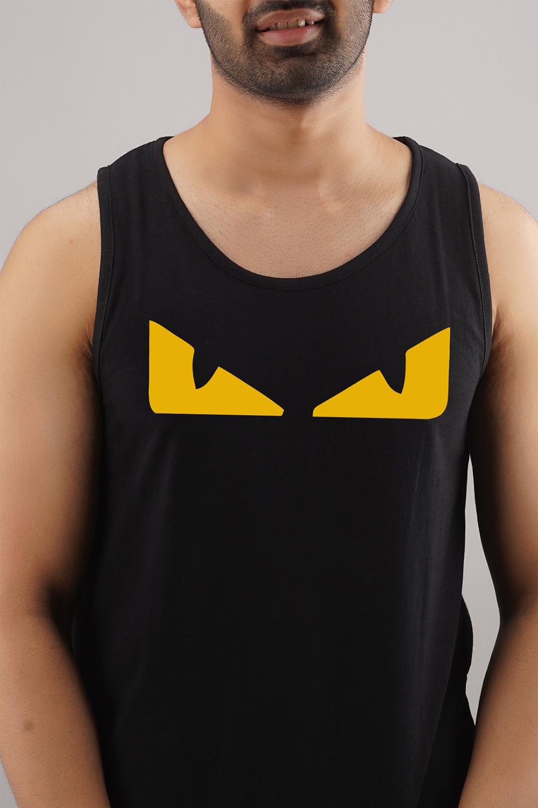 Yellow Eye Black Sleeveless T-Shirt