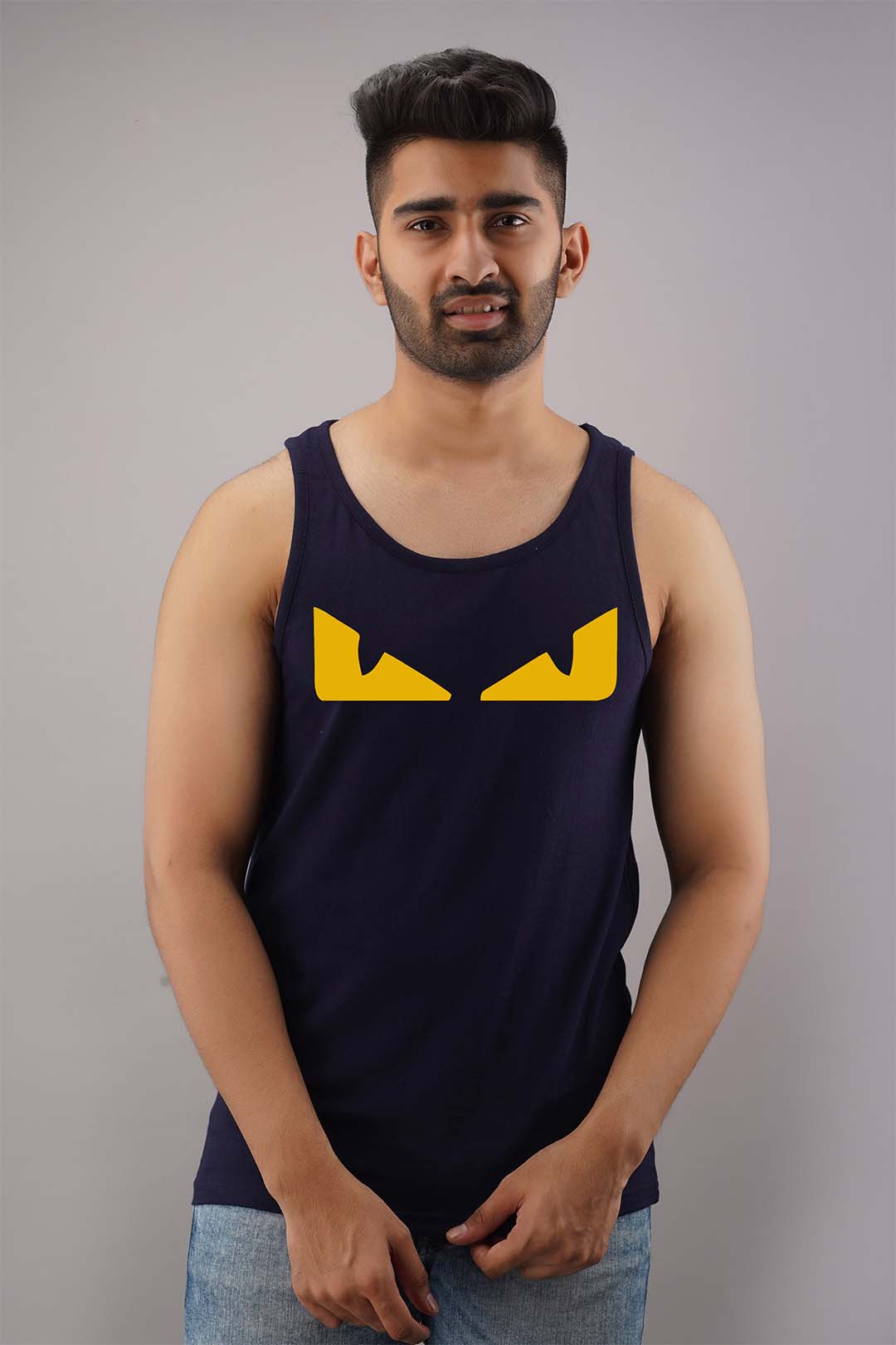 Yellow Eye Black Sleeveless T-Shirt