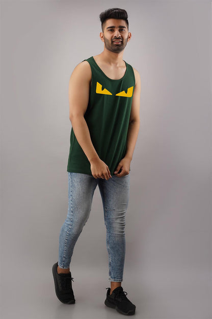 Yellow Eye Black Sleeveless T-Shirt