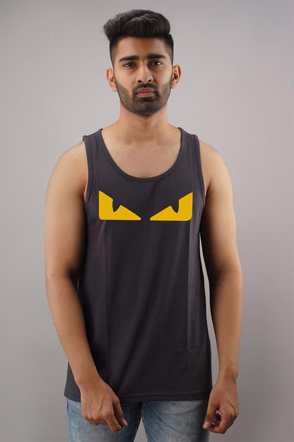 Yellow Eye Black Sleeveless T-Shirt