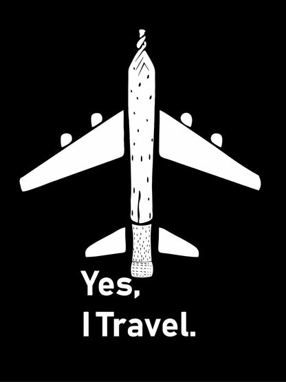 Yes I Travel Black T-Shirt