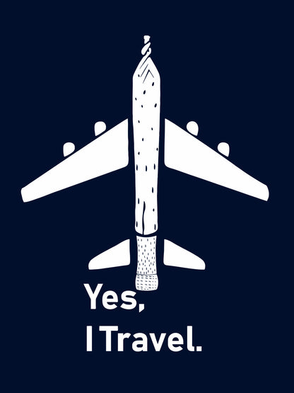 Yes I Travel Black T-Shirt