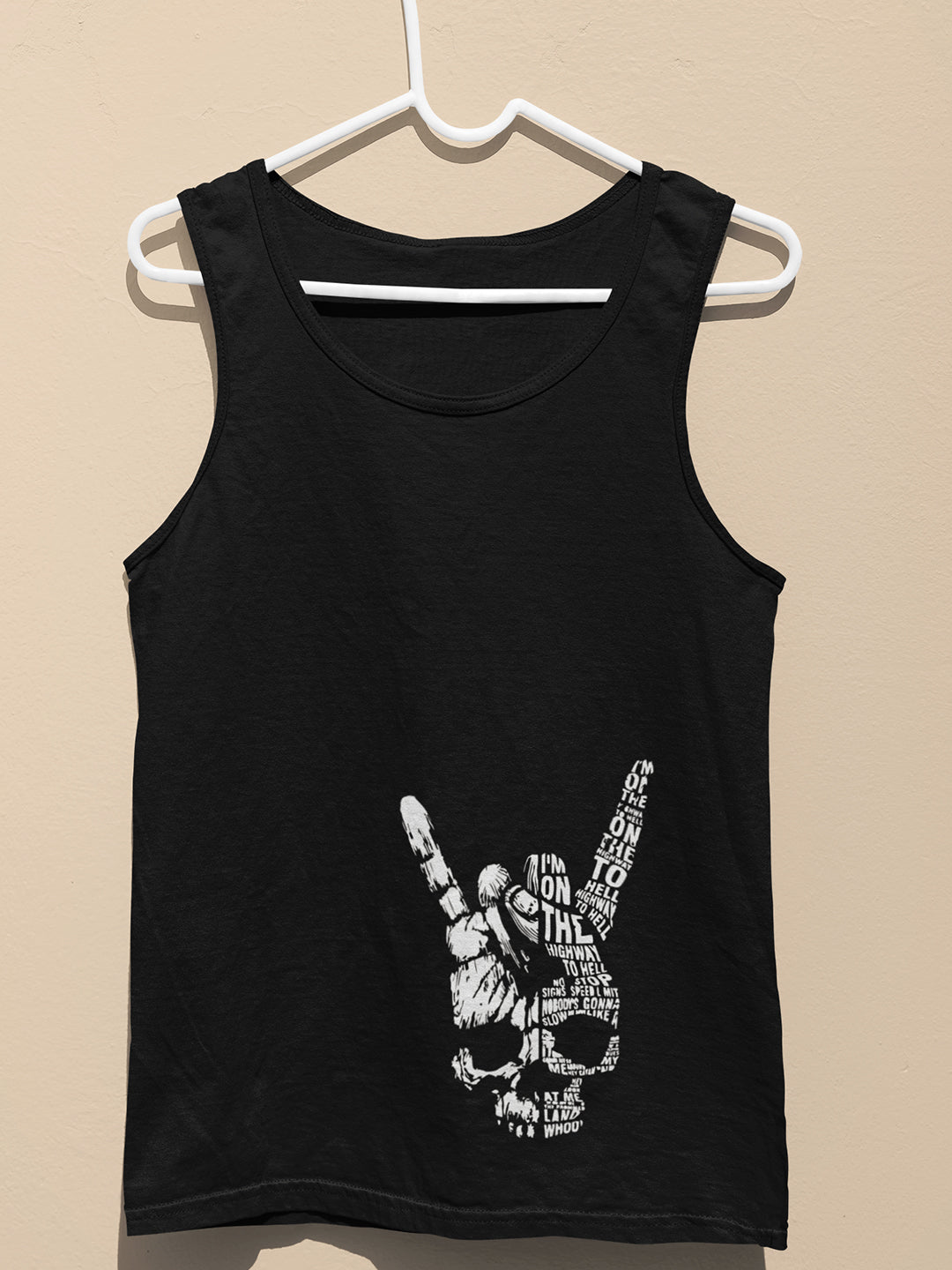 Yo Black Sleeveless T-Shirt