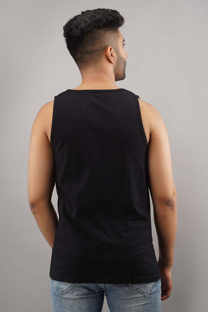 Yo Black Sleeveless T-Shirt