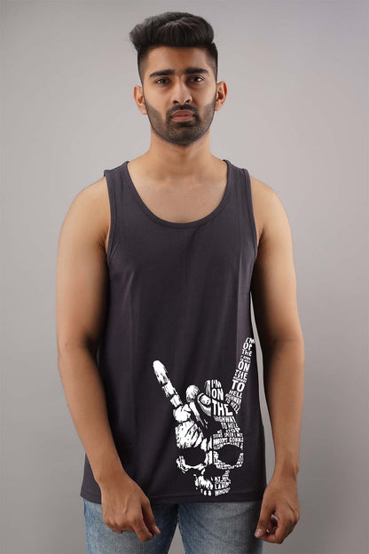 Yo Black Sleeveless T-Shirt